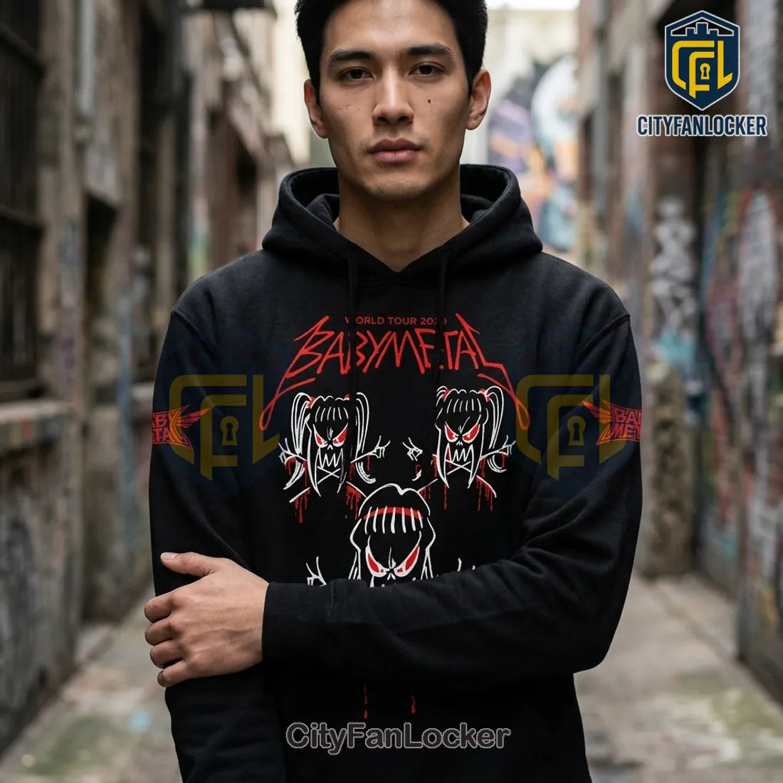 Babymetal World Tour 2026 Concert Dates Graphic Hoodie