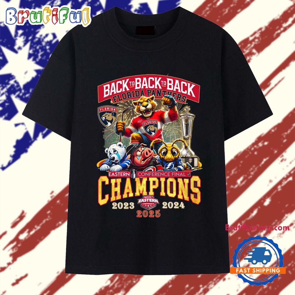 Back to Back To Back Florida Panthers Eastern Conference Final Champions 2025 T Shirt