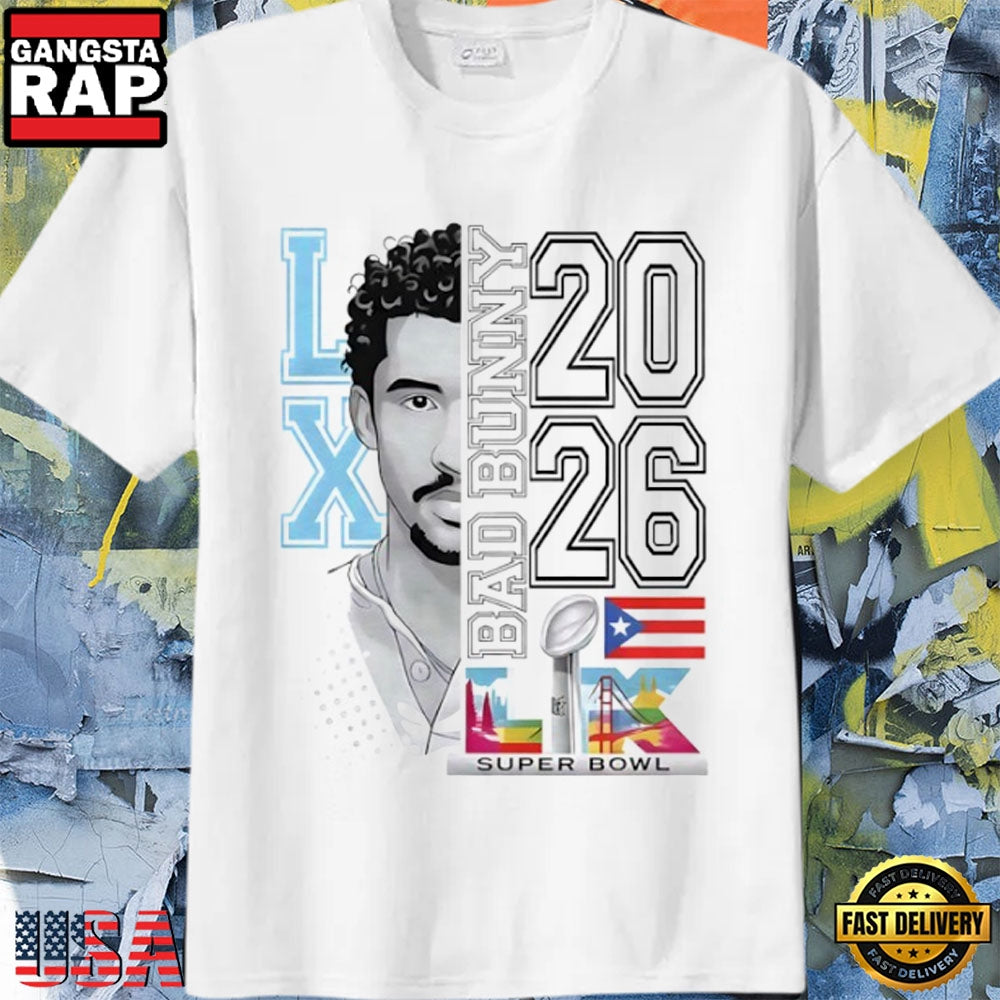 Bad Bunny Benito LX Super Bowl 2026 Fan Graphic T-Shirt