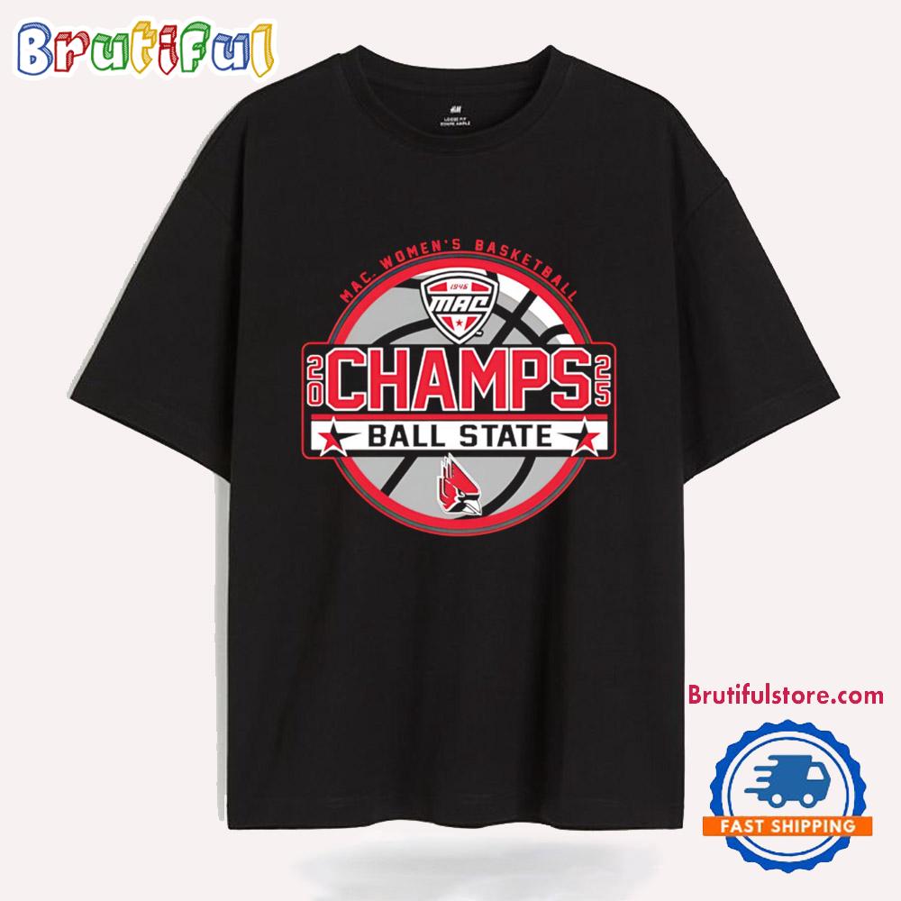 Ball State Cardinals 2025 MAC Regular Season Champions Logo T Shirt