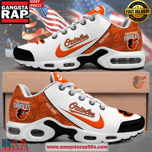 Baltimore Orioles 2025 Custom Name Air Max Plus Shoes Running Sneakers