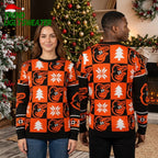 Baltimore Orioles Checkerboard Bird Logo Ugly Christmas Sweater