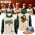 Baltimore Orioles Cream 2026 City Connect Authentic Collection Therma-FIT Hoodie T-Shirt