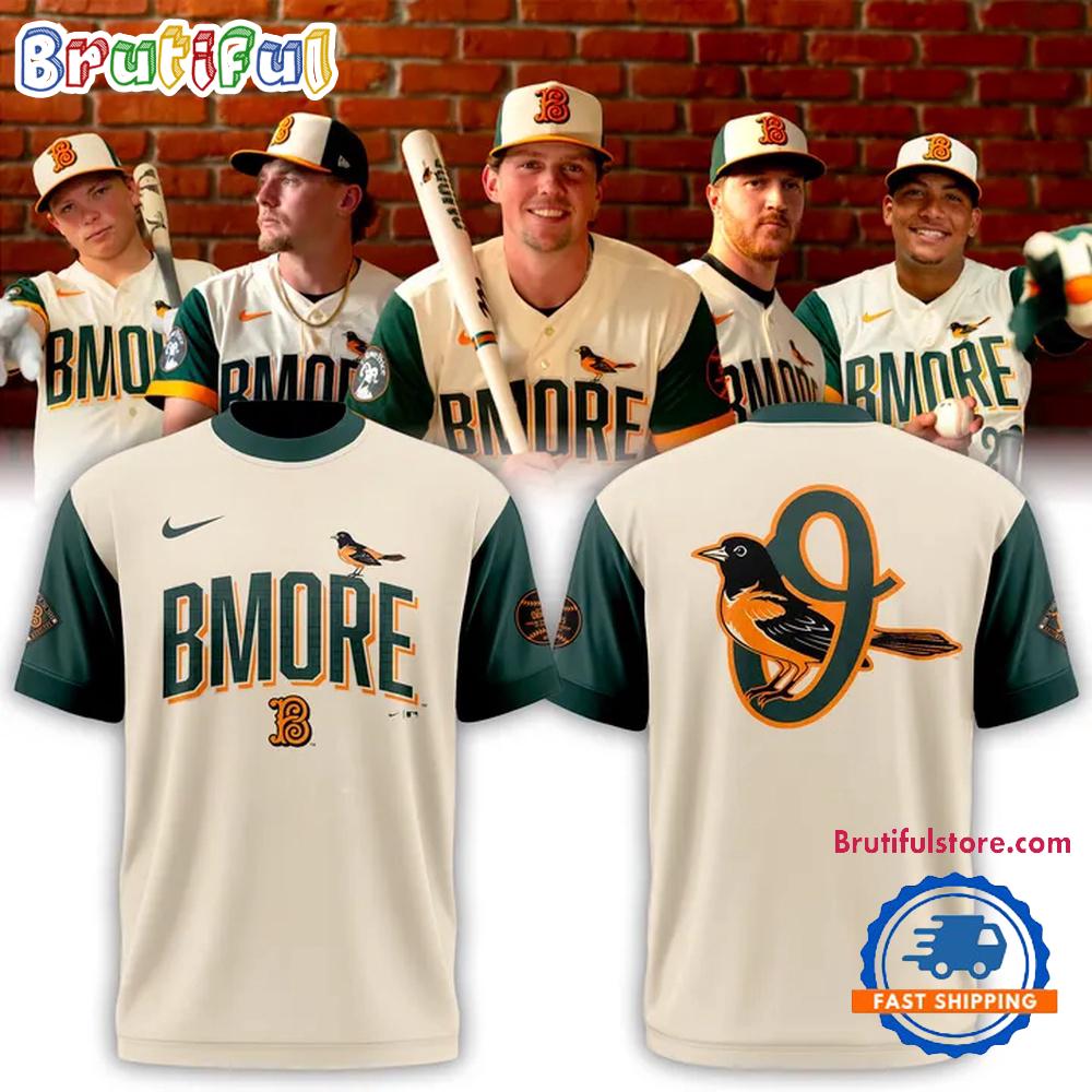 Baltimore Orioles Cream 2026 City Connect Authentic Collection Therma-FIT Hoodie T-Shirt