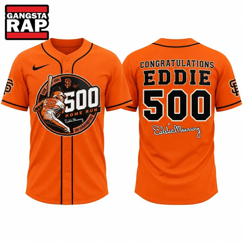 Baltimore Orioles Eddie Murray 500 Home Run Anniversary 2026 Orange Baseball Jersey