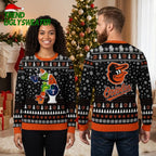 Baltimore Orioles Grinch Toilet Prank Ugly Christmas Sweater