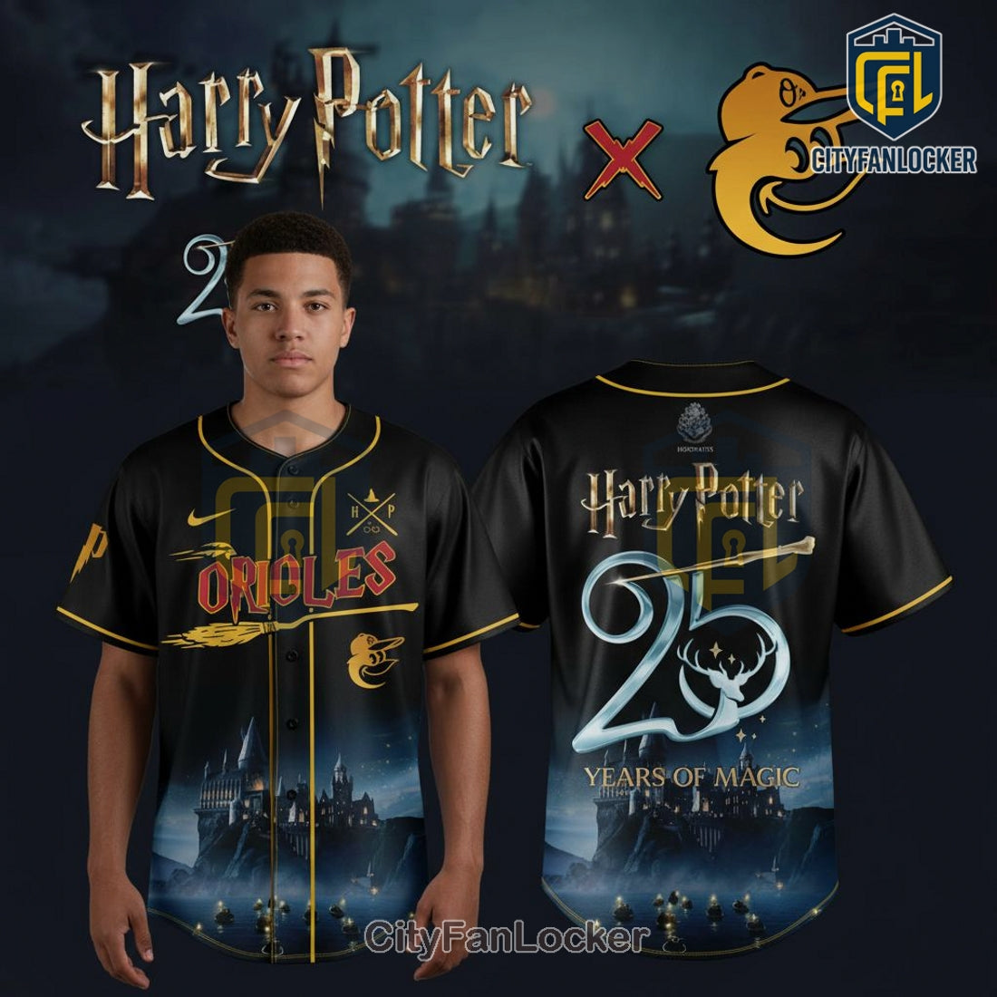 Baltimore Orioles Harry Potter 25 Years of Magic Baseball Jersey