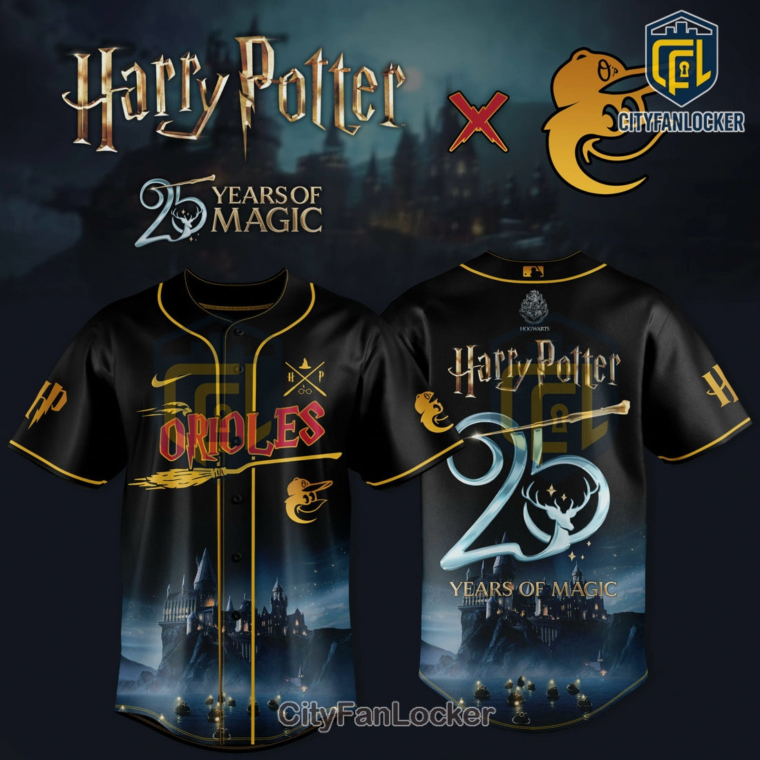 Baltimore Orioles Harry Potter 25 Years of Magic Baseball Jersey