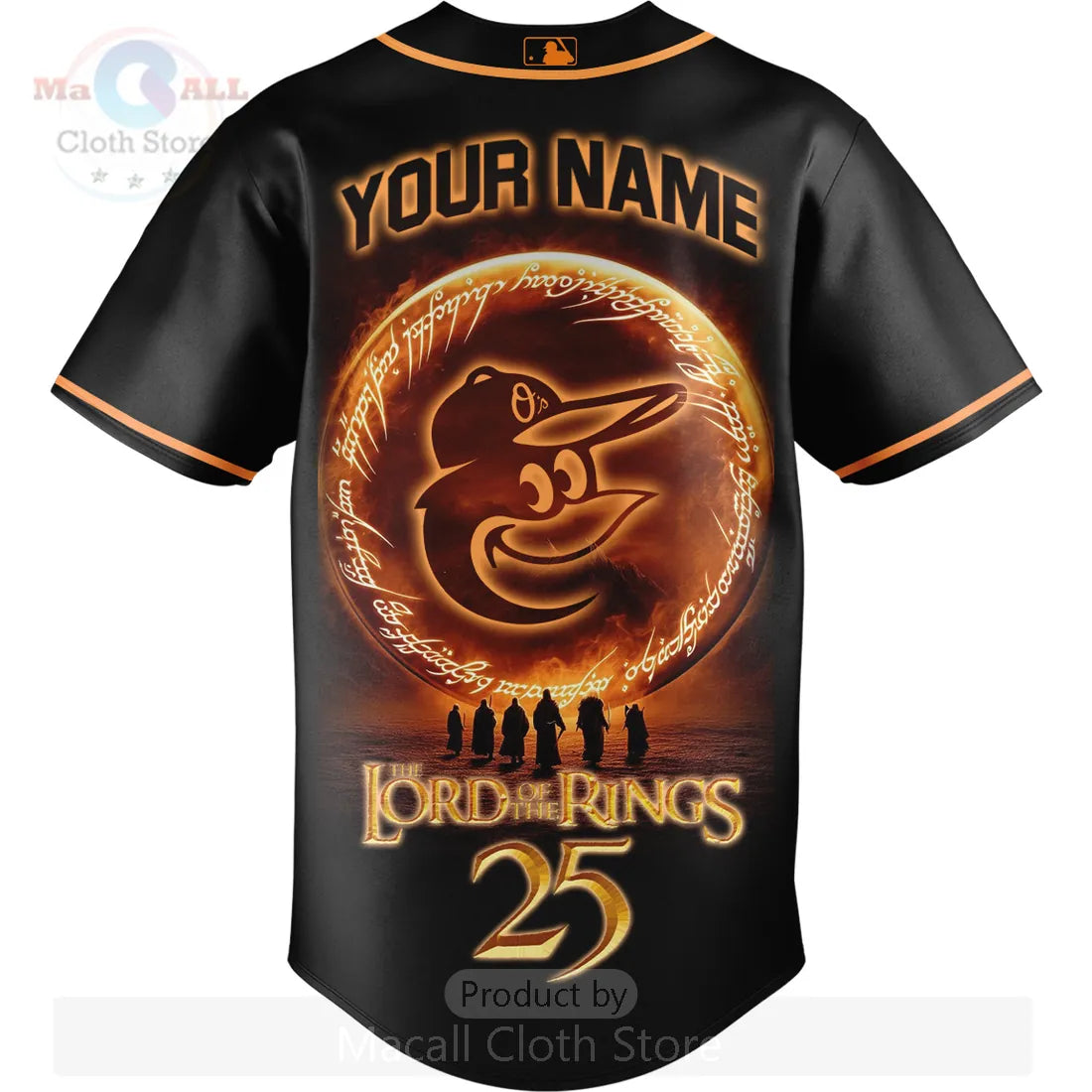 Baltimore Orioles Lord of the Rings Custom Name Baseball Jersey