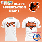 Baltimore Orioles x Healthcare Appreciation Night White Hoodie T-Shirt