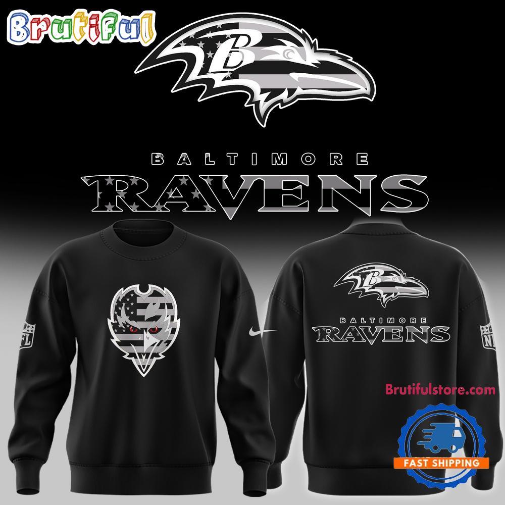 Baltimore Ravens 2024 NFL New Design Black Hoodie T-Shirt