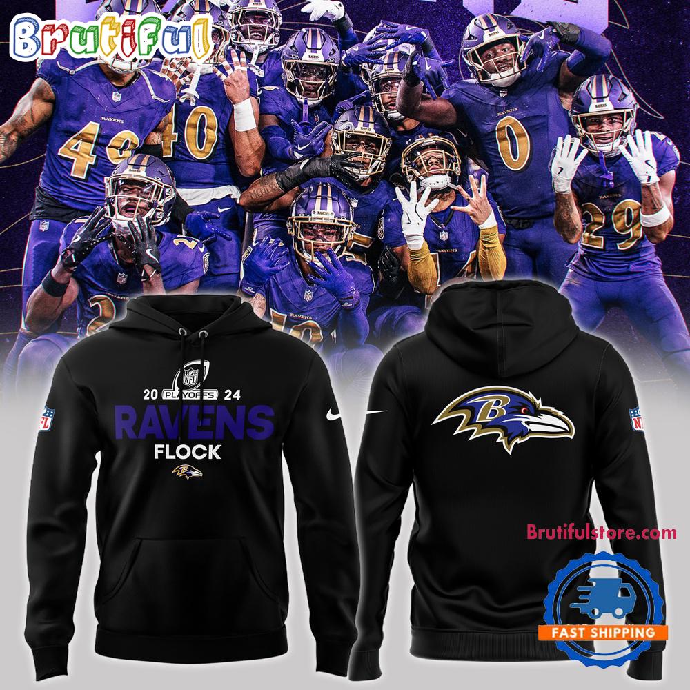 Baltimore Ravens 2024 NFL Playoffs New Hoodie Shirt