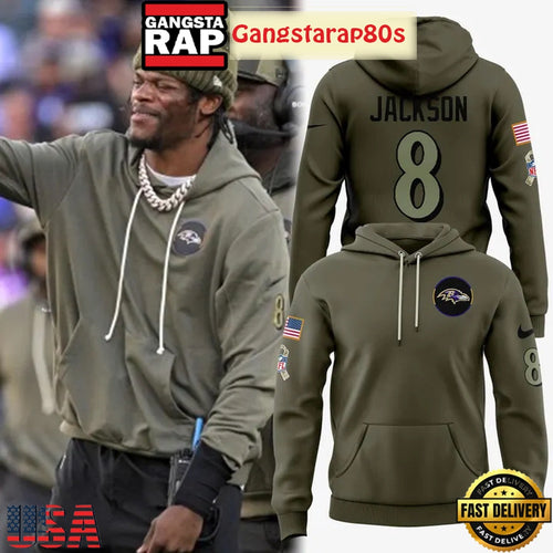 Baltimore Ravens 2025 Salute To Service Custom Unisex Hoodie