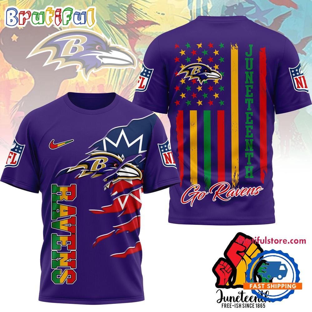 Baltimore Ravens 2026 NFL Juneteenth Freedom Limited Edition 3D Shirt