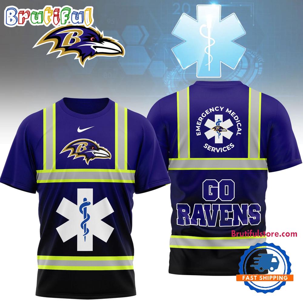 Baltimore Ravens 2026 NFL National EMT & Paramedic Day Special New 3D Shirt