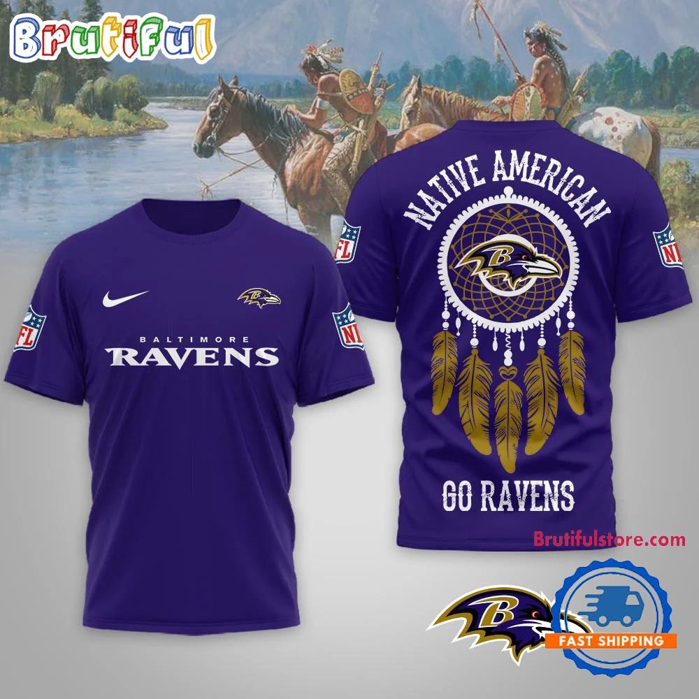 Baltimore Ravens 2026 NFL Native American Unisex 3D Shirt