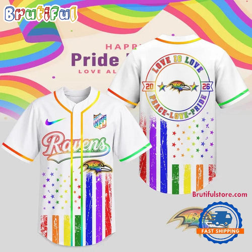 Baltimore Ravens 2026 NFL Pride Love Limited Edition Baseball Jersey