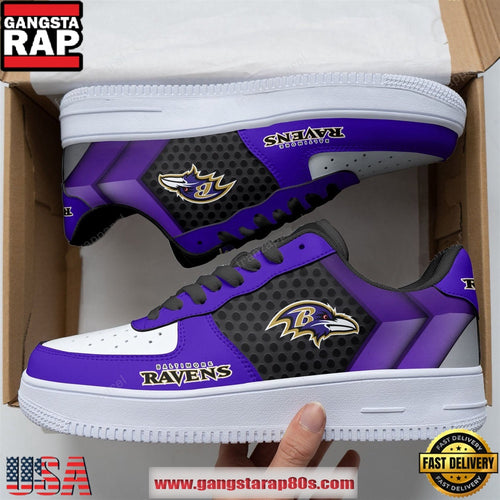 Baltimore Ravens Air Force 1 Running Sneakers Shoes