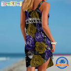 Baltimore Ravens Flower Women’s Summer Beach Sling Dress