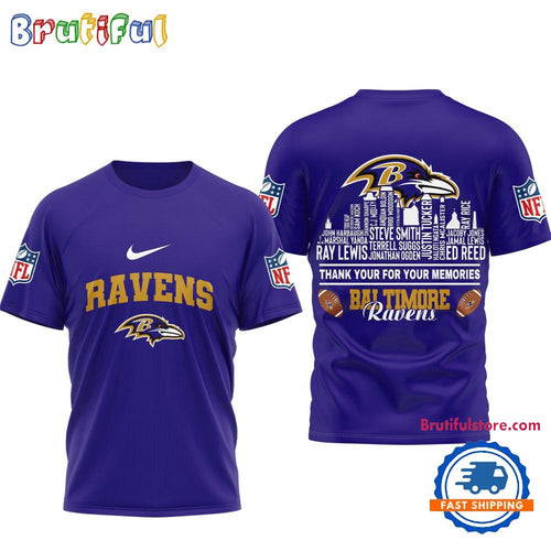 Baltimore Ravens Football Legends of the Game 3D Shirt