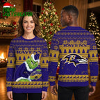 Baltimore Ravens Grinch Football Player Ugly Christmas Sweater