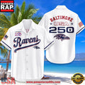 Baltimore Ravens USA Flag 250 Years of Freedom Anniversary 1776-2026 Summer Hawaiian Shirt