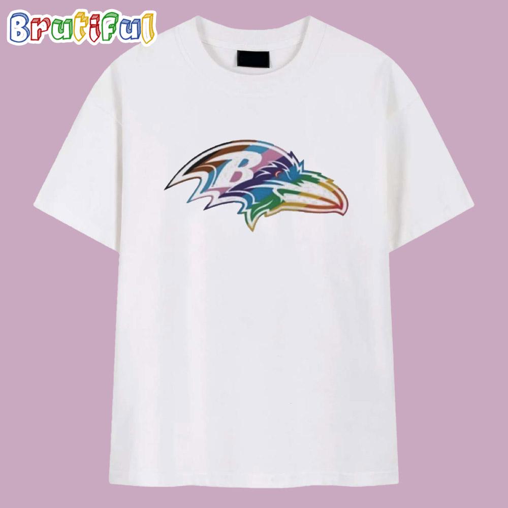 Baltimore Ravens Logo Pride T Shirt