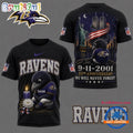 Baltimore Ravens NFL 9 11 25th Anniversary Never Forget Memorial 3D T Shirt