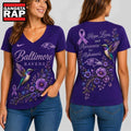 Baltimore Ravens NFL Alzheimer’s Awareness Month V neck T Shirt