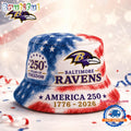 Baltimore Ravens NFL Ameica 250 Years Of Freedom Bucket Hat