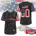 Baltimore Ravens NFL American Pride Custom Baseball Jersey Shirt