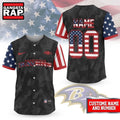 Baltimore Ravens NFL American Pride Custom Baseball Jersey Shirt