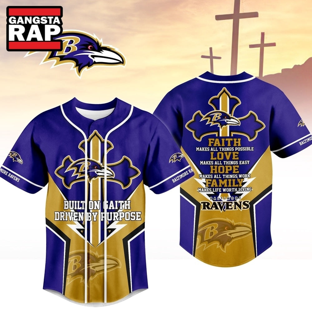 Baltimore Ravens NFL Blessed Beyond The Score Baseball Jersey