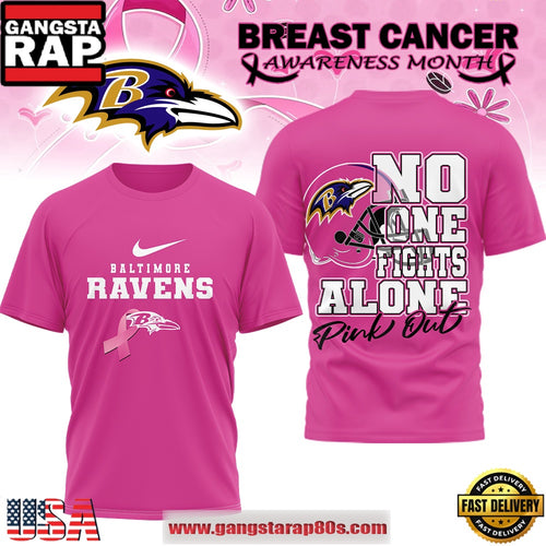 Baltimore Ravens NFL Breast Cancer October 2025 Special Edition 3D Shirt
