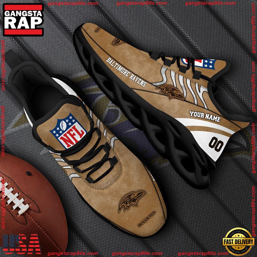 NFL Baltimore Ravens New Design Max Soul Shoes, Running Sneakers