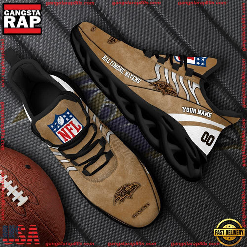 NFL Baltimore Ravens New Design Max Soul Shoes, Running Sneakers