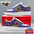 Baltimore Ravens NFL End Zone Energy Custom Air Force 1 Shoes Sneaker