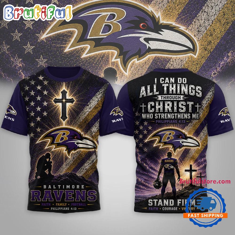 Baltimore Ravens NFL Faith Family Limited Edition 3D Shirt