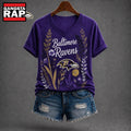 Baltimore Ravens NFL Floral Garden V Neck T Shirt