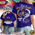 Baltimore Ravens NFL Jeep Girl Women’s 3D T Shirt