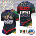 Baltimore Ravens NFL Juneteenth Freedom Runs Deep New Design 3D Shirt