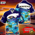 Baltimore Ravens NFL Custom Name New Design Hawaiian Shirt