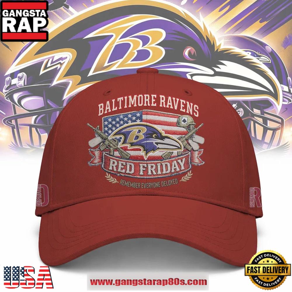 Baltimore Ravens NFL RED Friday Classic Cap Hats