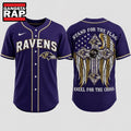Baltimore Ravens NFL Stand For The Flag Kneel For The Cross Baseball Jersey Shirt