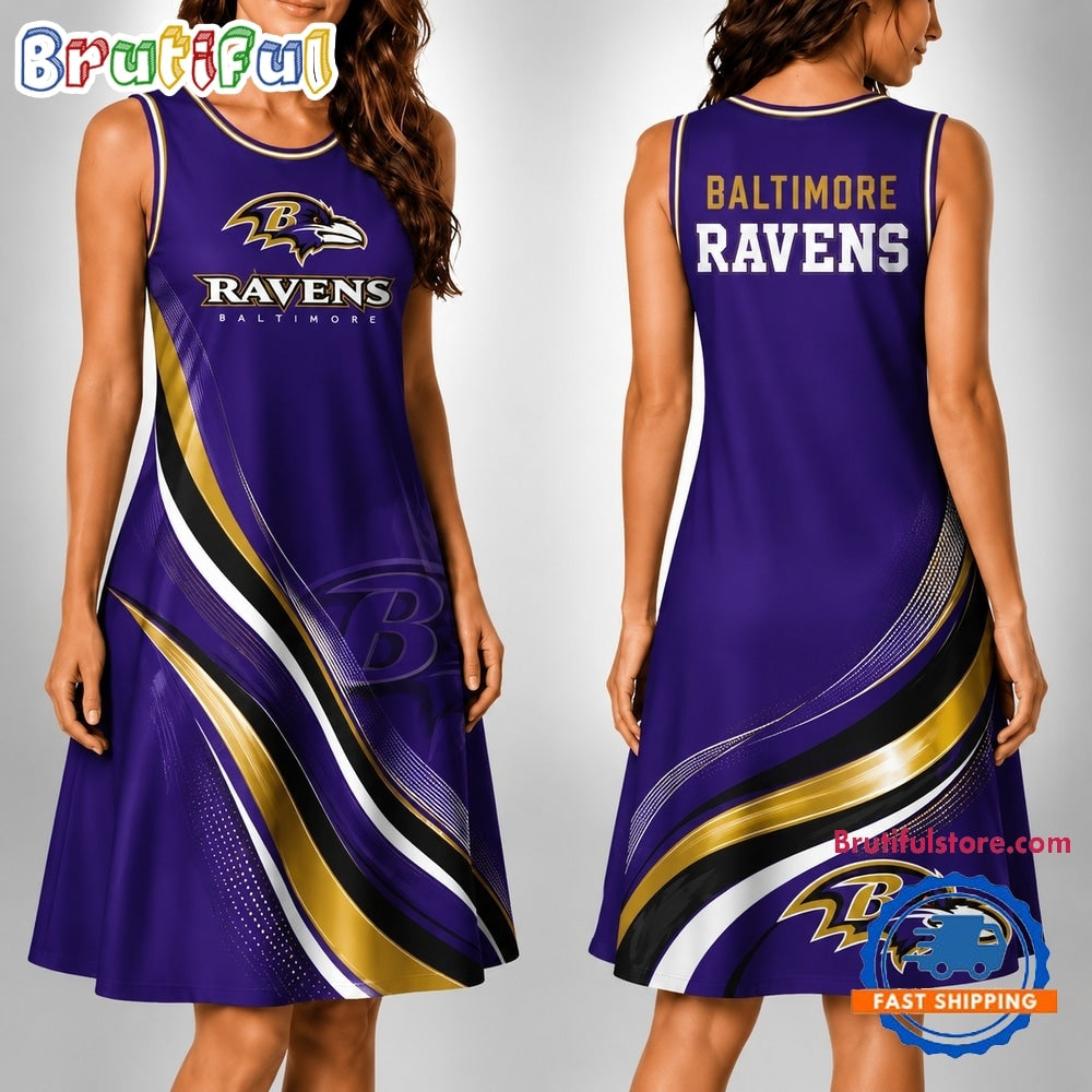 Baltimore Ravens NFL Team Pride Women’s Sleeveless Dress