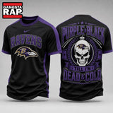 Baltimore Ravens NFL Till I’m Dead Forever Skull Fan Pride 3D Shirt, Football New Design Shirt Hoodie T-Shirt