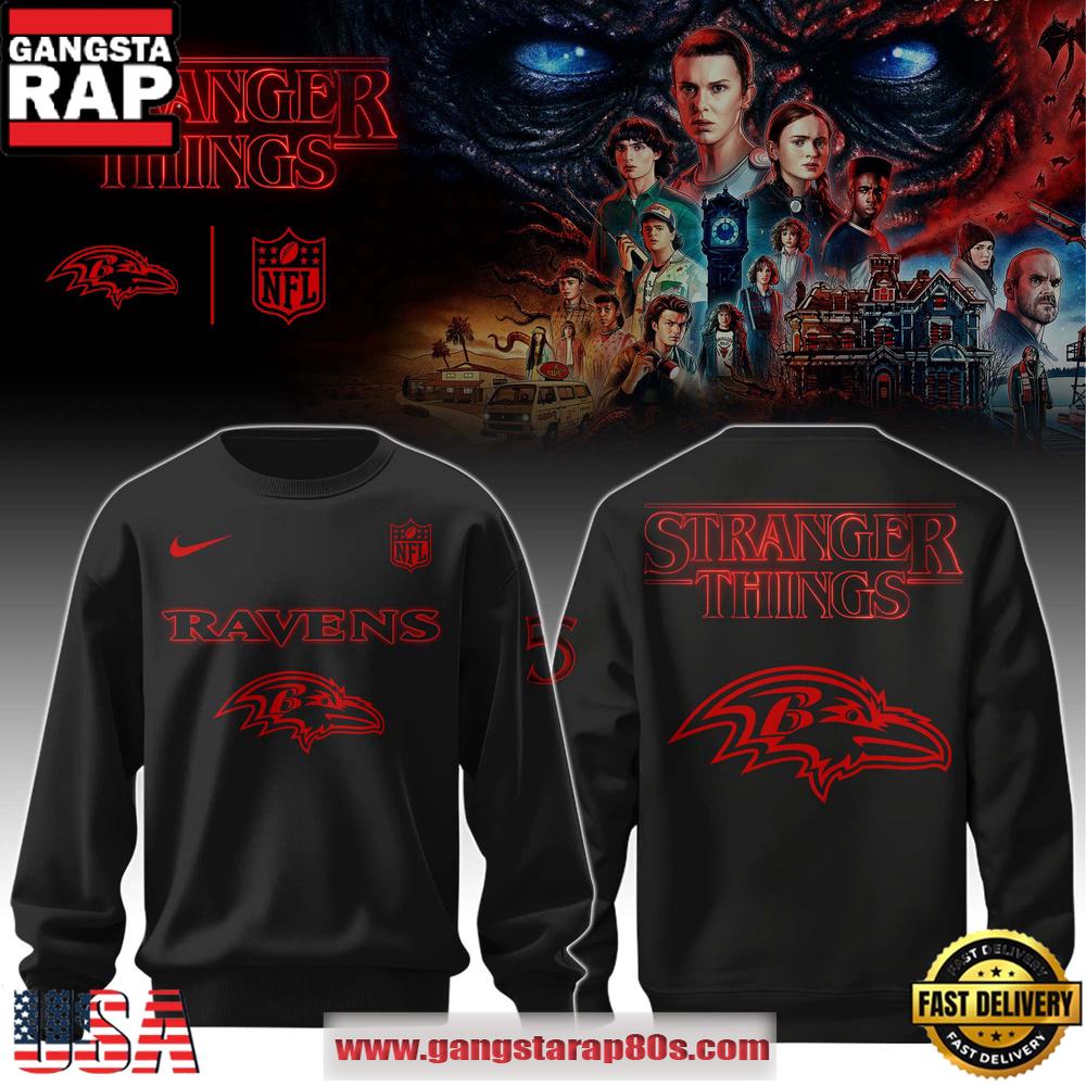 Baltimore Ravens NFL x Strangethings Limited Editions Sweatshirt