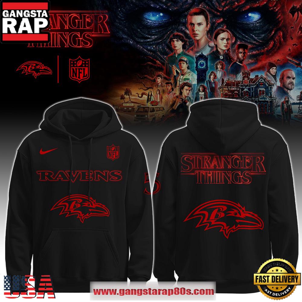 Baltimore Ravens NFL x Strangethings Limited Editions Unisex Hoodie