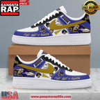 Baltimore Ravens Play Like A Raven Air Force 1 Running Sneakers Shoes