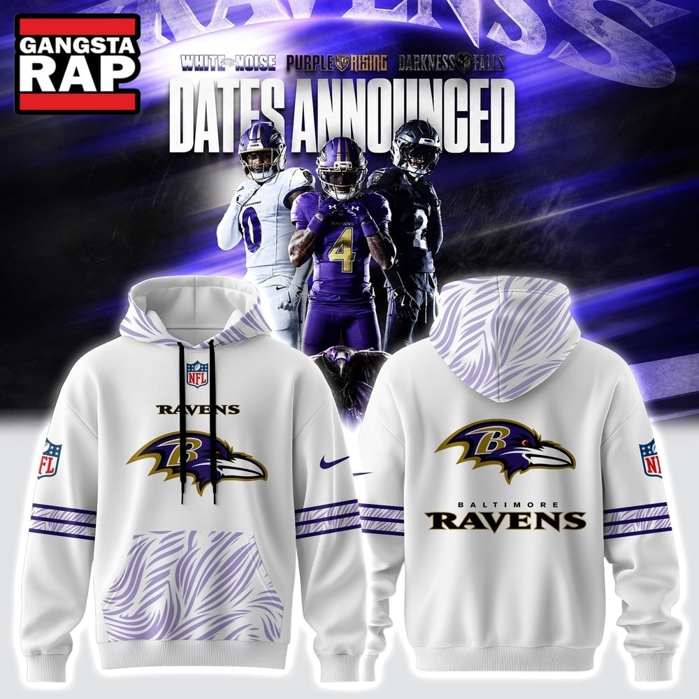 Baltimore Ravens Rivalries 2026 Limited Edition White Hoodie Shirt